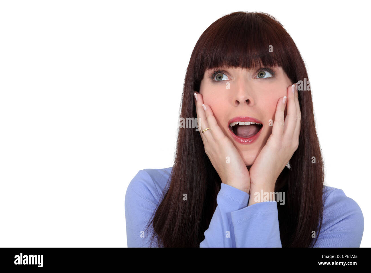 Shock frame woman hi-res stock photography and images - Alamy