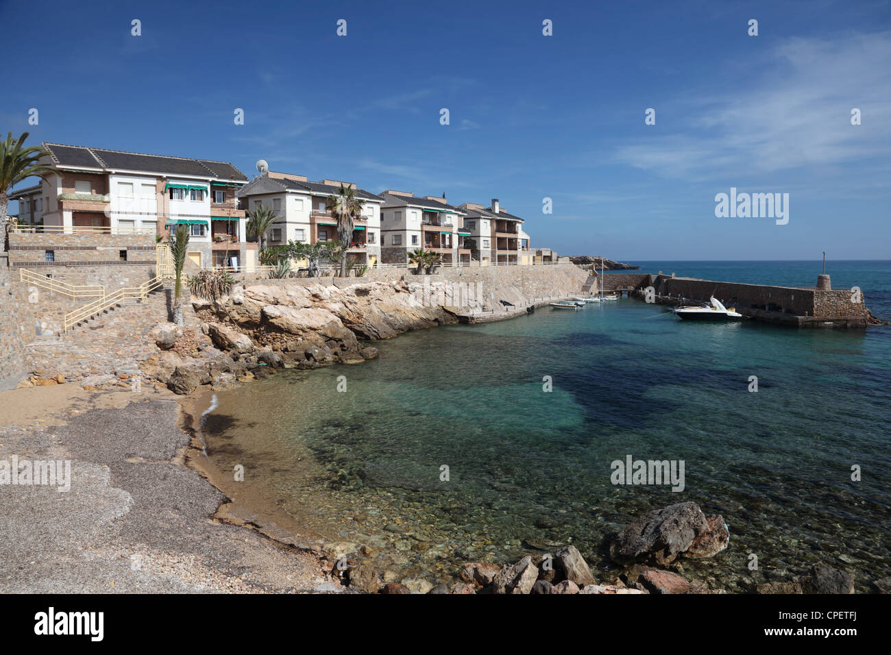 Mediterranean resort Isla Plana, Region Murcia, Spain Stock Photo