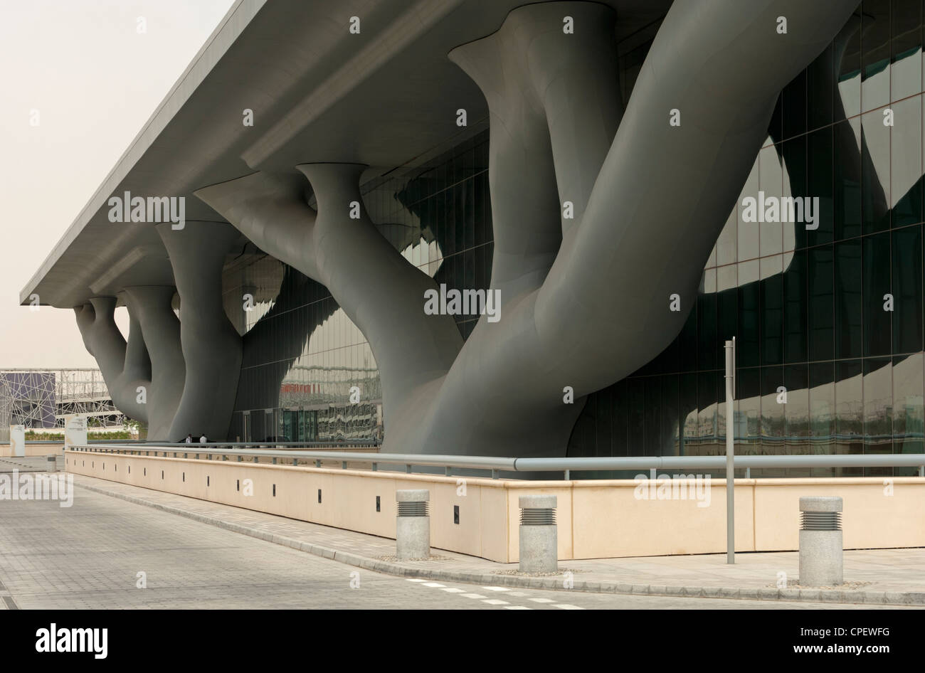 Qatar National Convention Centre, QNCC, with a spectacular facade resembling two intertwined Sidra trees, Doha, Qatar Stock Photo