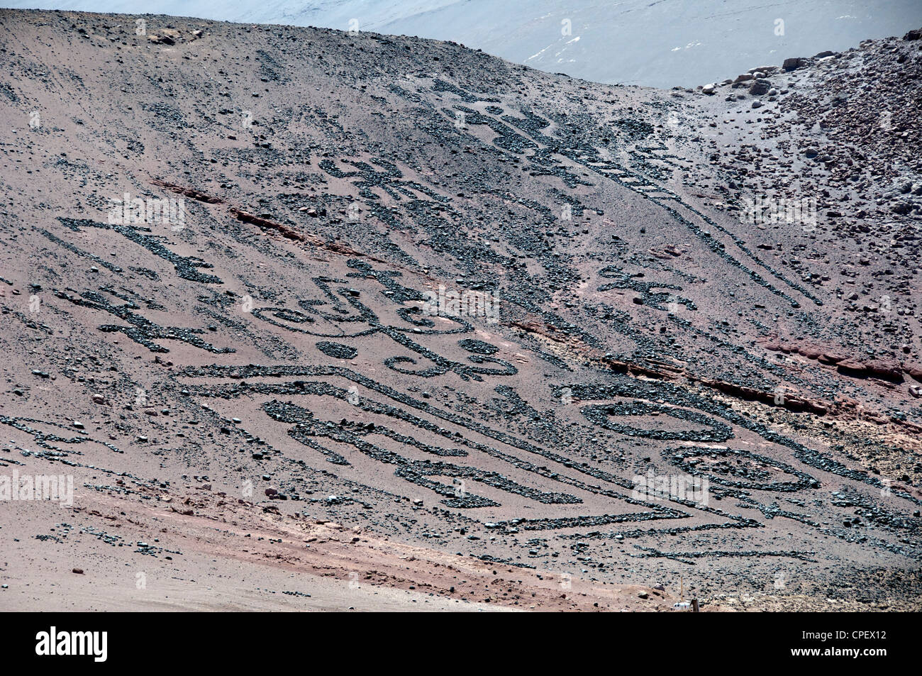 Geoglyphs Chiza Atacama Desert Northern Chile Stock Photo