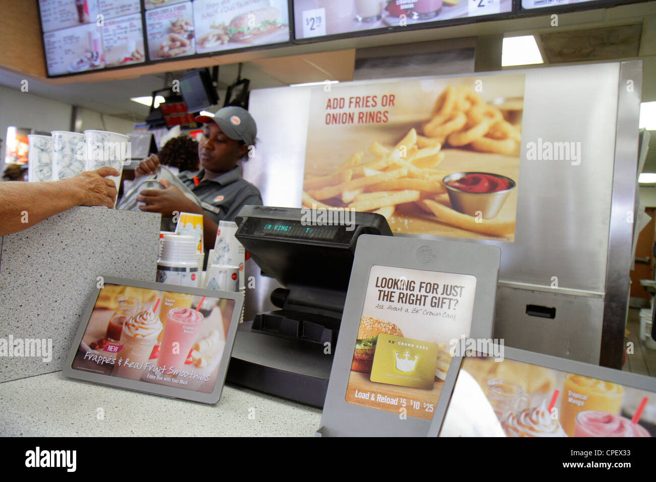 Burger king service counter hires stock photography and images Alamy