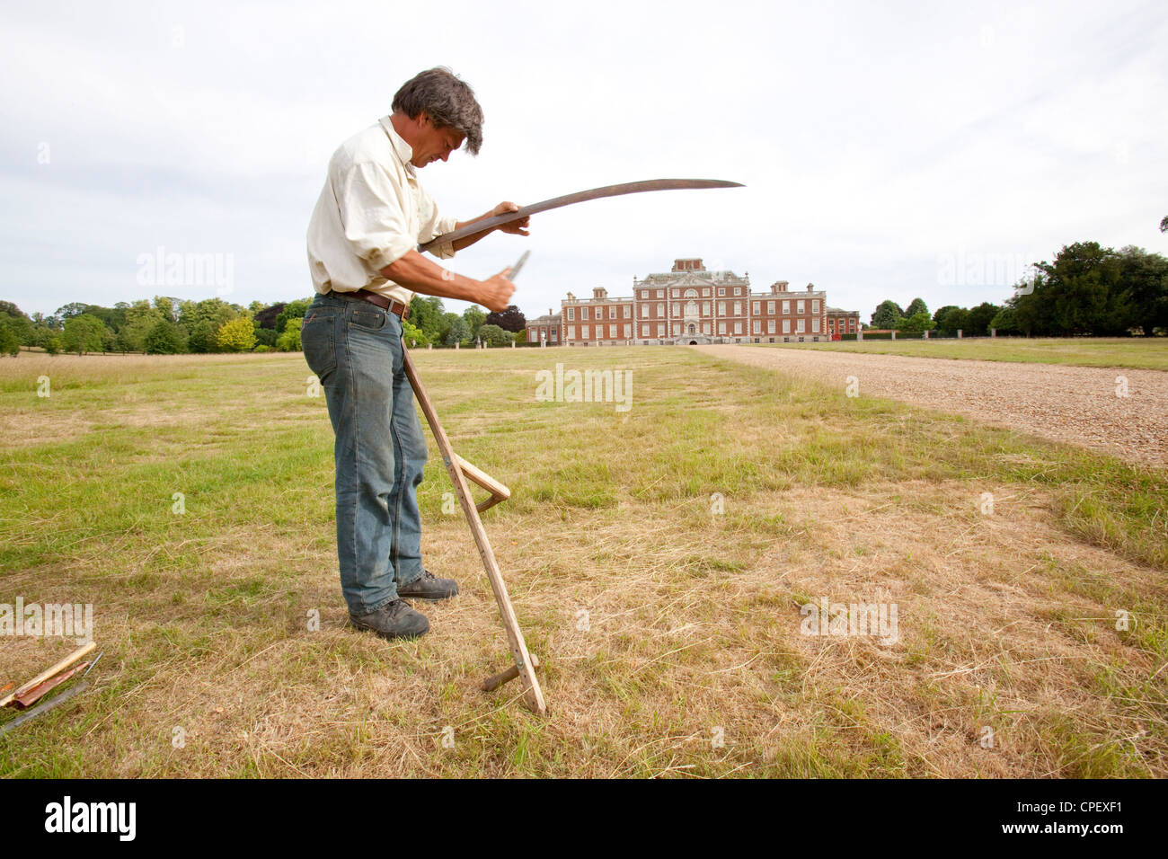 Simon Damant is one of the estate managers at  Wimpole Hall and Home farm. Stock Photo