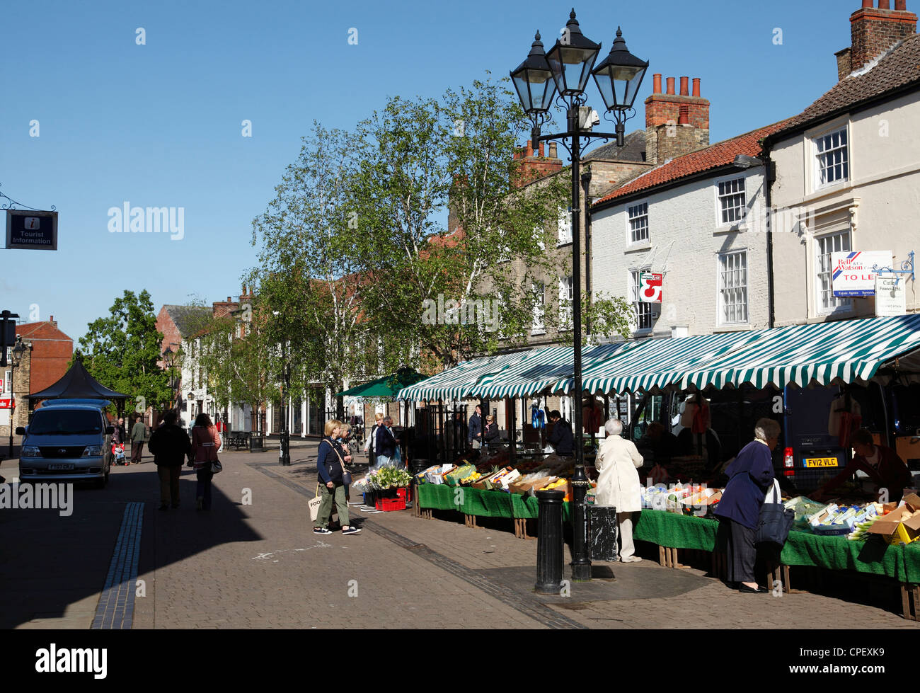 The market in Brigg, North Lincolnshire, England, U.K Stock Photo Alamy