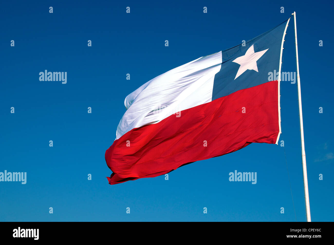Chilean flag Chile Stock Photo