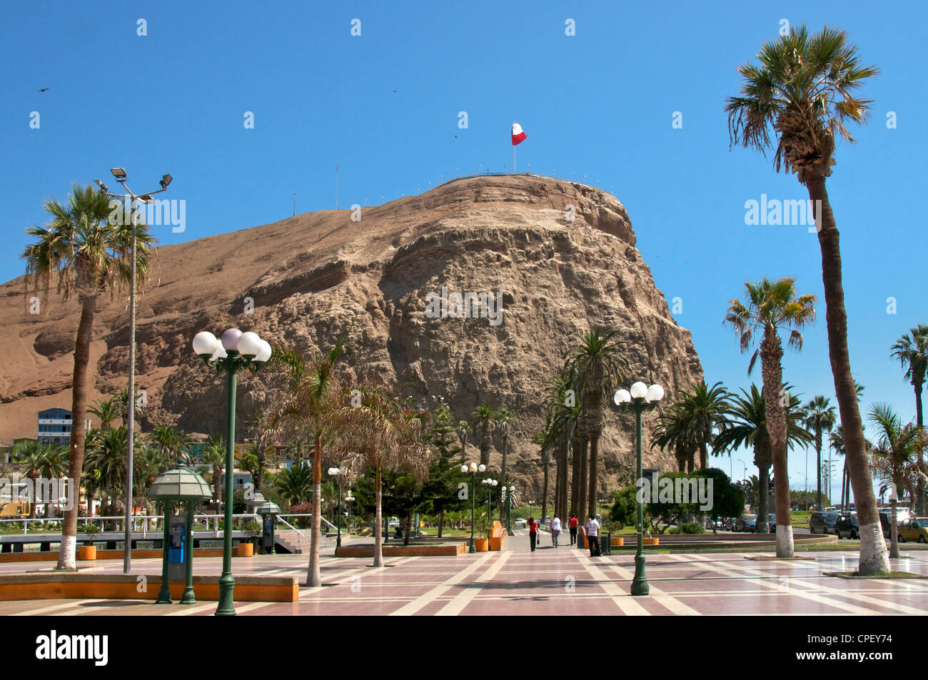 El Morro de Arica and Plaza Vicuna Mackenna Chile Stock Photo