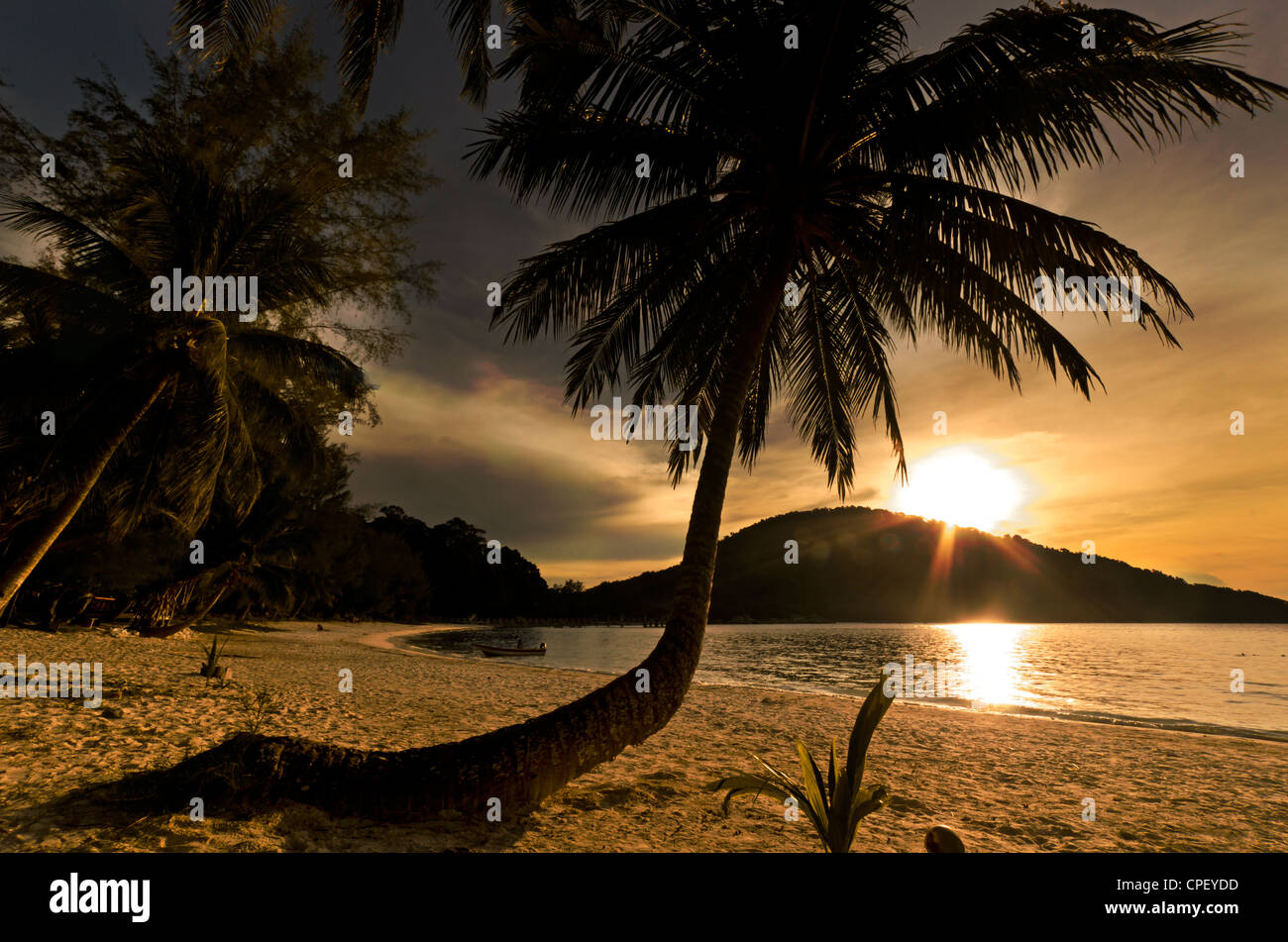 Sunset on Perhentian Islands, Malaysia Stock Photo