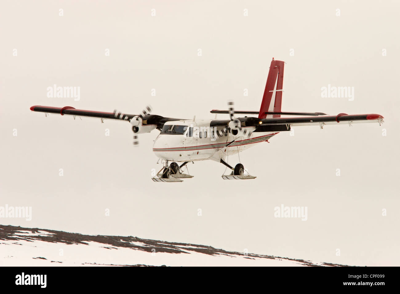 twin otter de Havilland airplane Canadian arctic Stock Photo