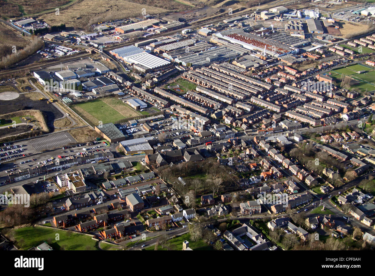 aerial view of Birtley in the Borough of Gateshead, North East England