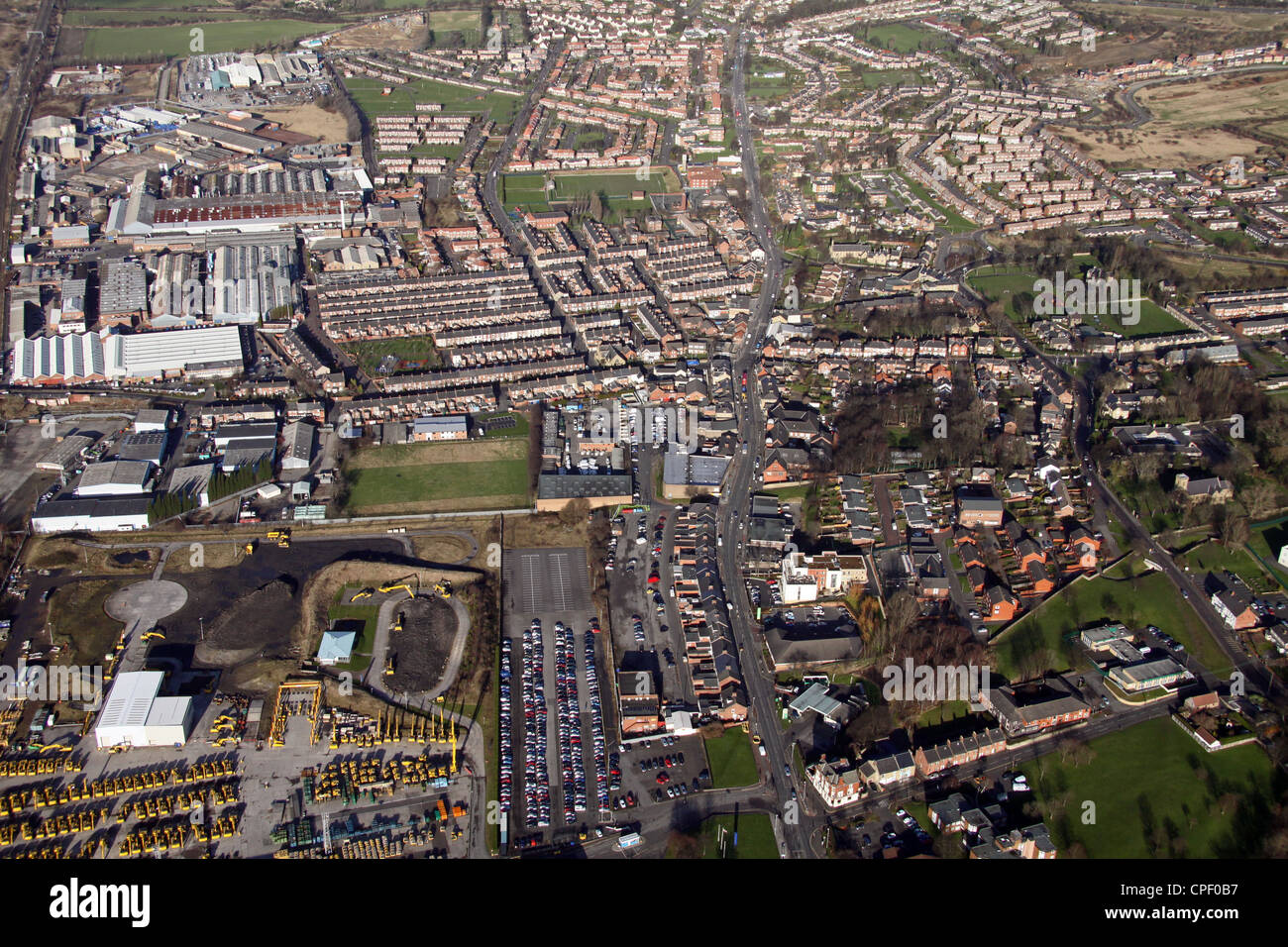 aerial view of Birtley in the Borough of Gateshead Stock Photo