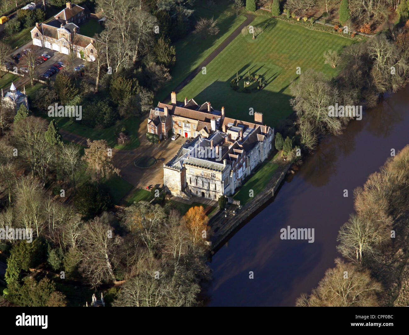 aerial view of Palace, Naburn, York Stock Photo Alamy
