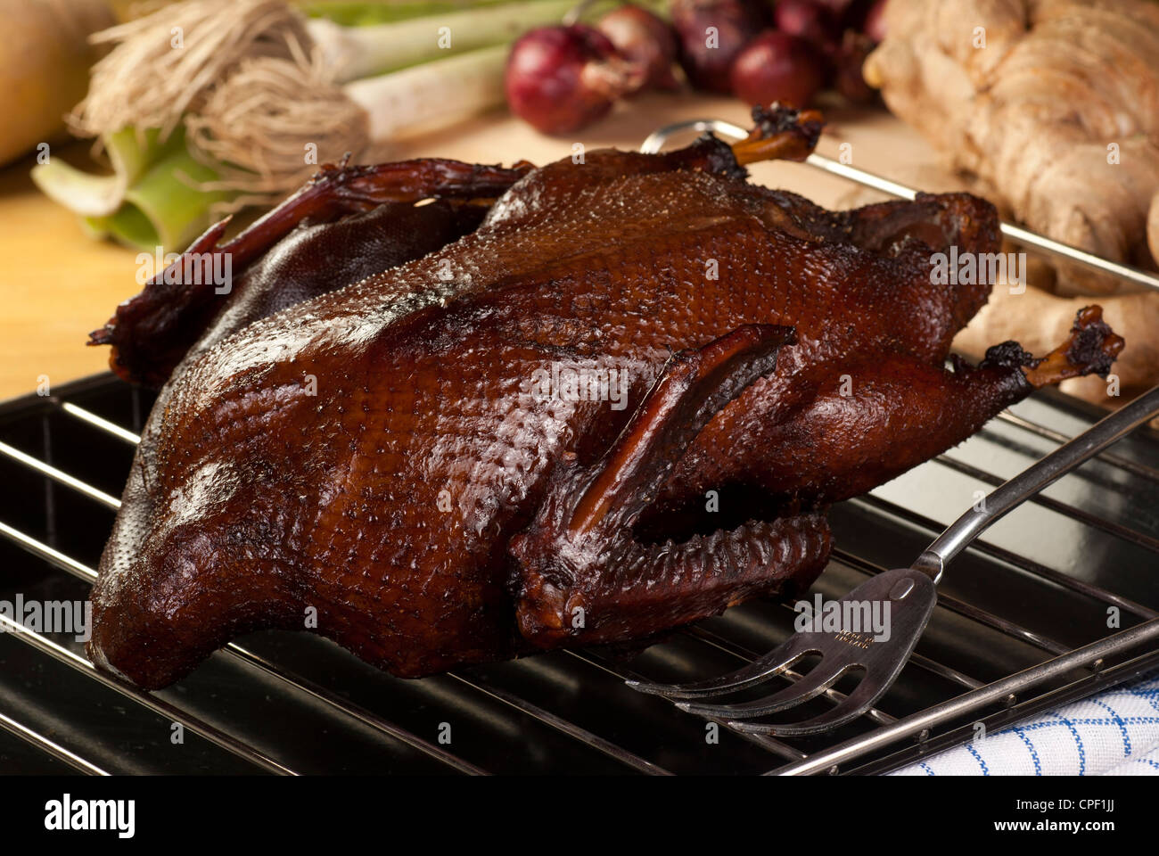 Chinese Roast Duck Marinated with Dark Soy Sauce Stock Photo - Alamy