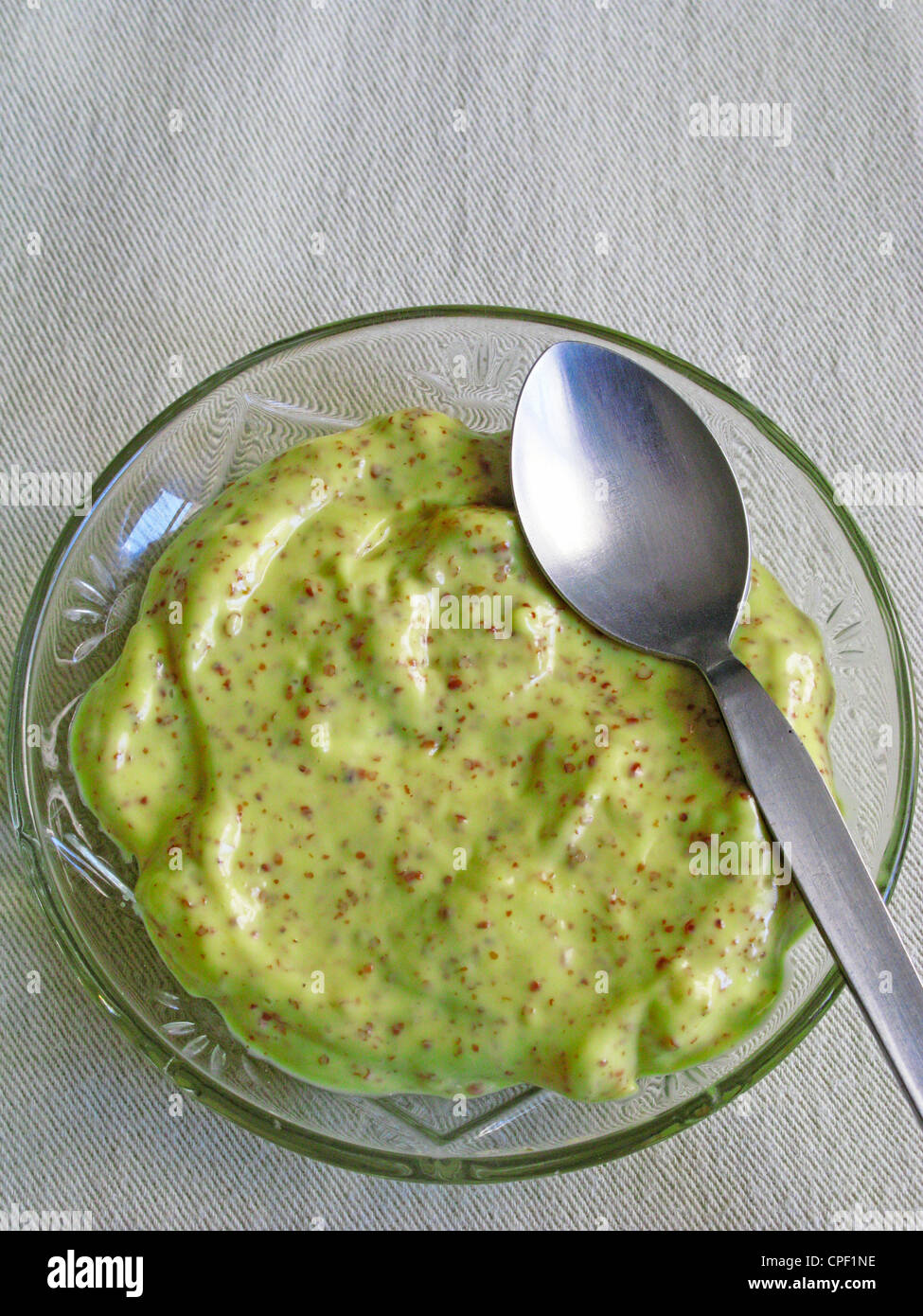 Dijon Mustard Mayonnaise in Glass Dish Stock Photo Alamy