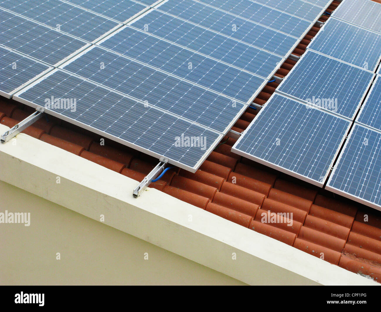 Solar Panels, Crete, Greece Stock Photo Alamy