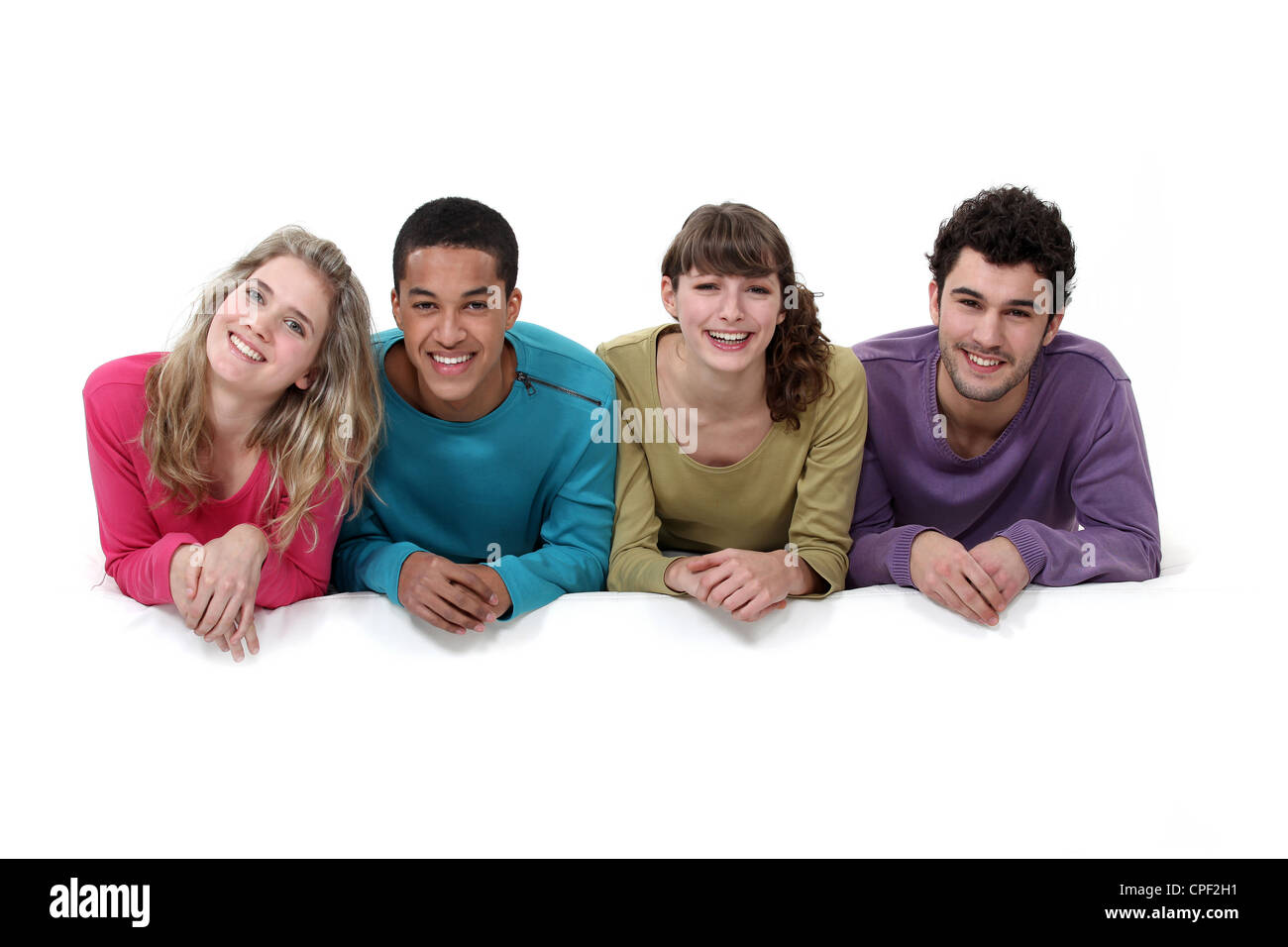 Two young couples Stock Photo Alamy