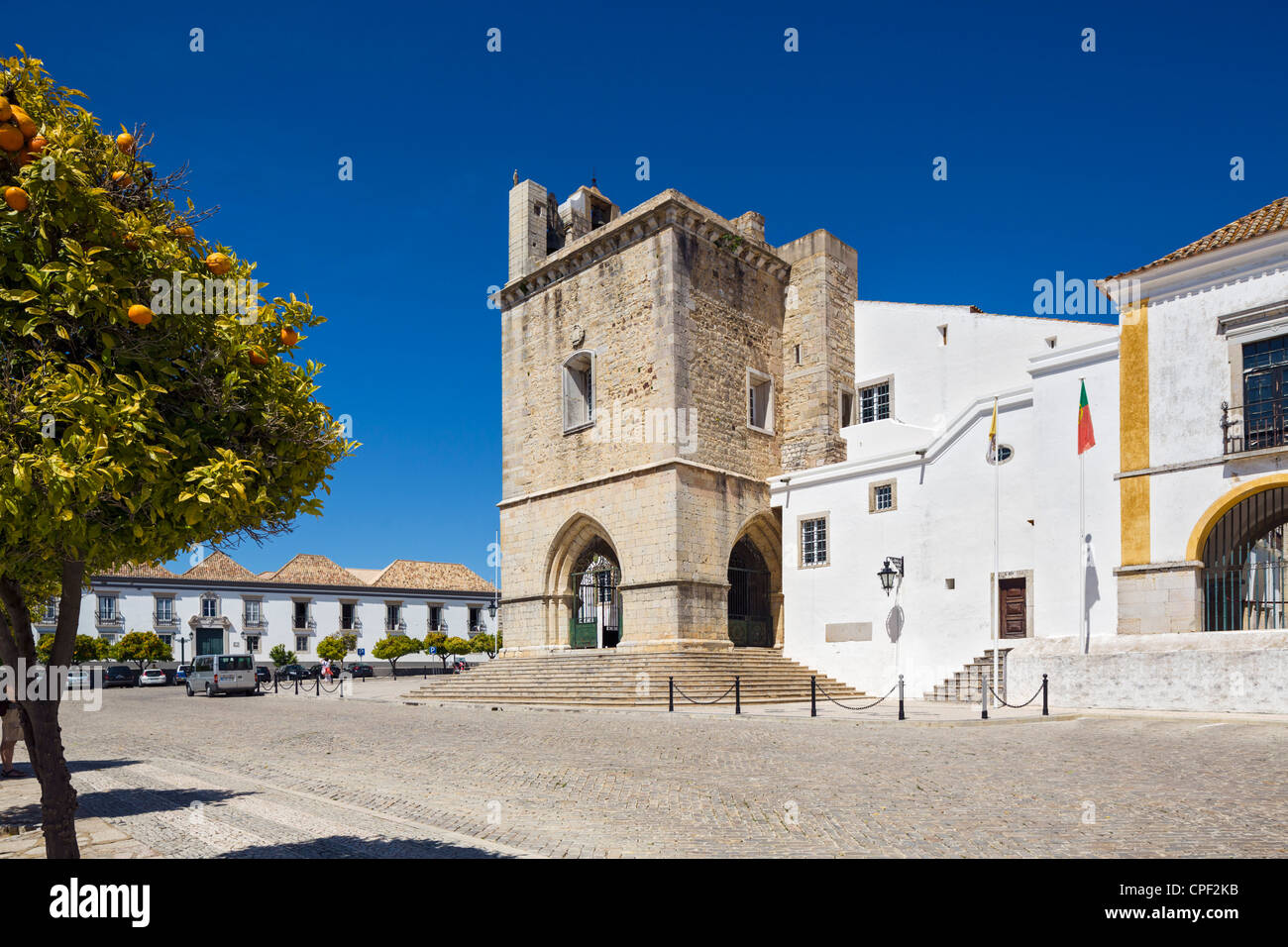 The Se (Cathedral) in Largo da Se, Old Town (Cidade Velha or Vila Adentro), Faro, Algarve, Portugal Stock Photo