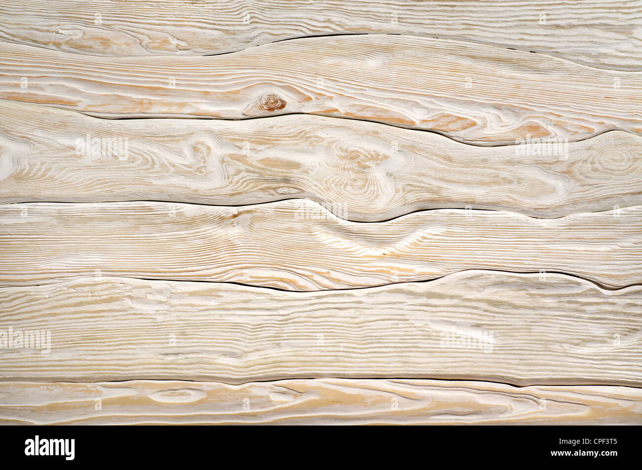 Old light wooden board of a painted white color Stock Photo