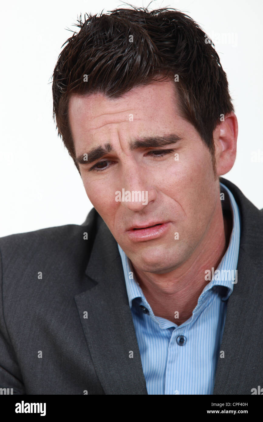businessman crying Stock Photo