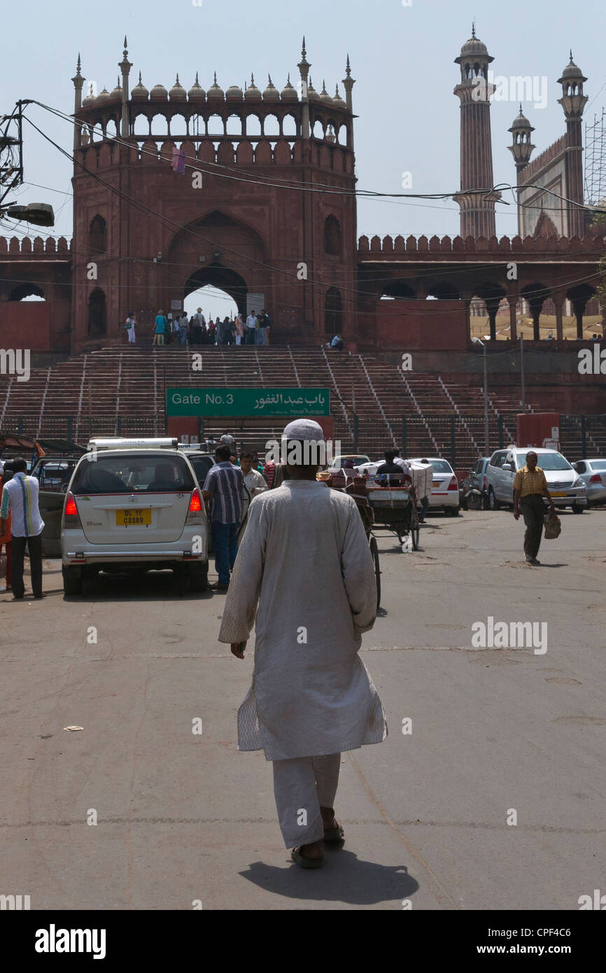 Jama Masjid in Chandni Chowk in Dehi. Stock Photo