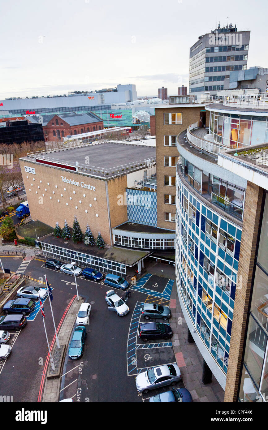 A view of the outside of the Westfield Shopping Center at White City,  Shepherd's Bush in West London, UK Stock Photo - Alamy