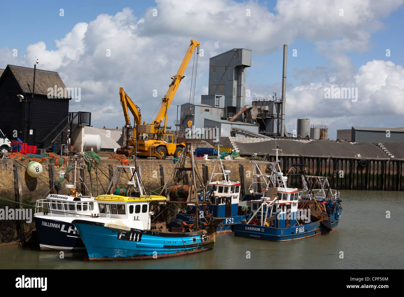 Fishing Boats in Harbour at Whitstable Stock Photo - Alamy