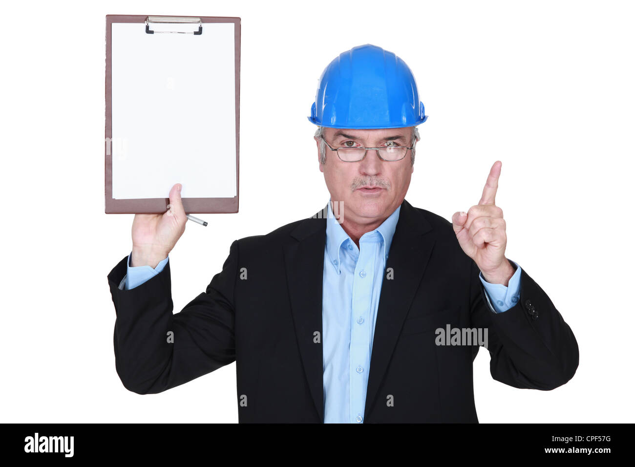 Safety inspector with clipboard Stock Photo Alamy