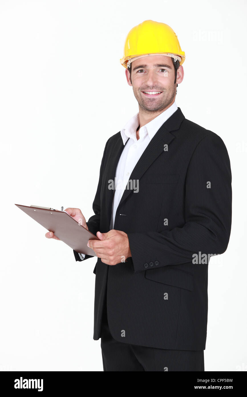 An architect with a clipboard Stock Photo Alamy