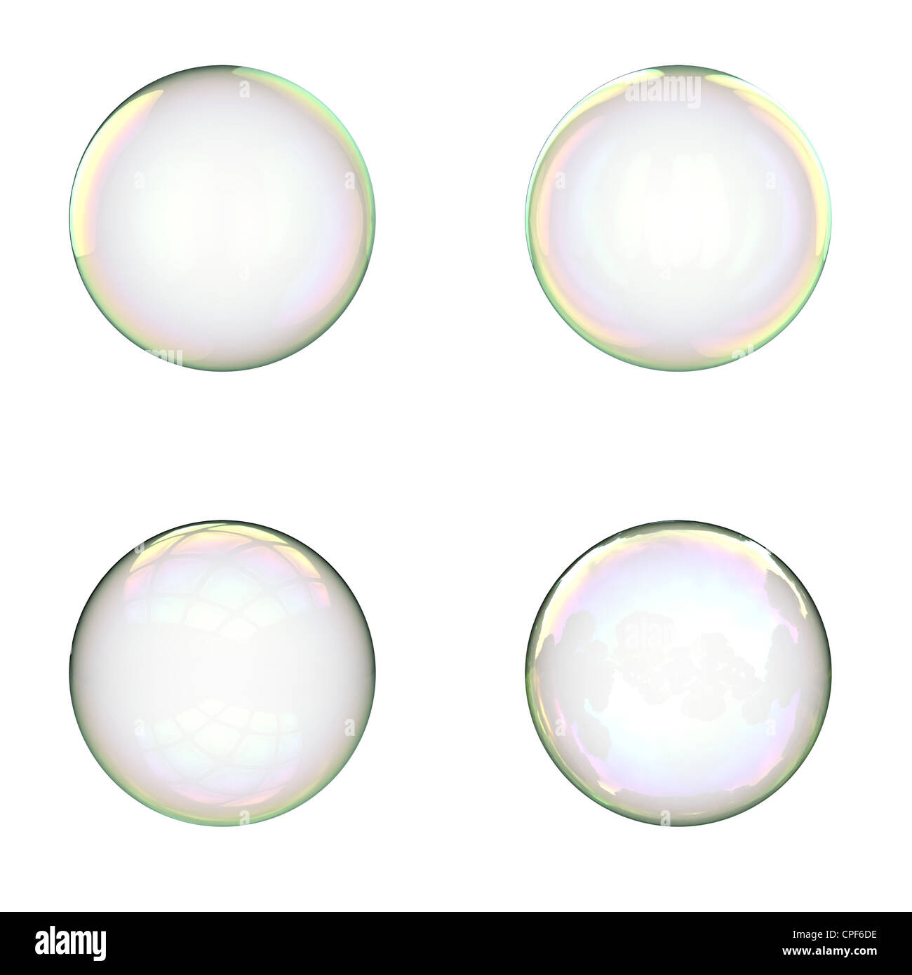 Soap bubbles isolated on white background Stock Photo - Alamy