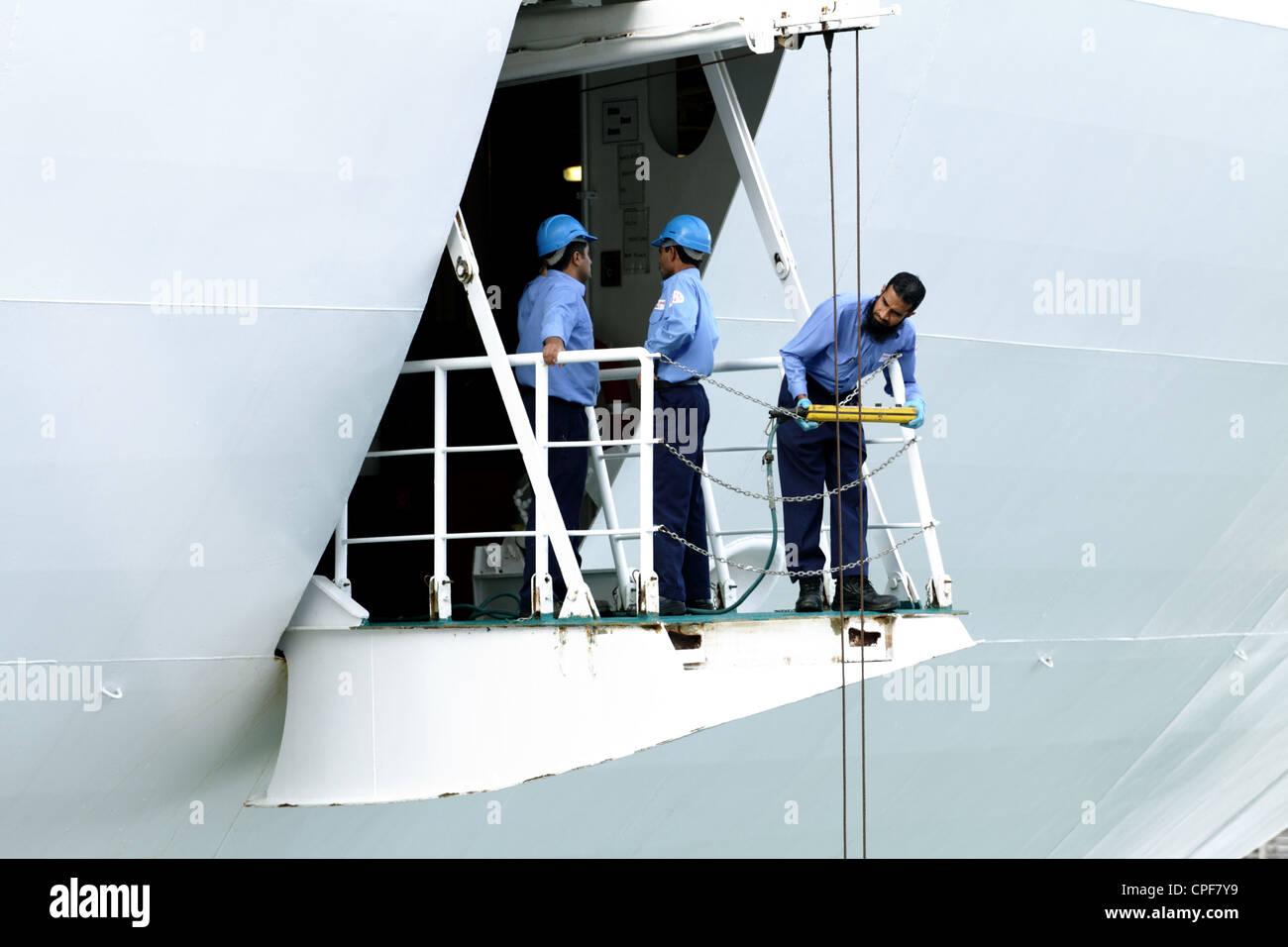 Cruise Ship Crew Worker Stock Photo Alamy