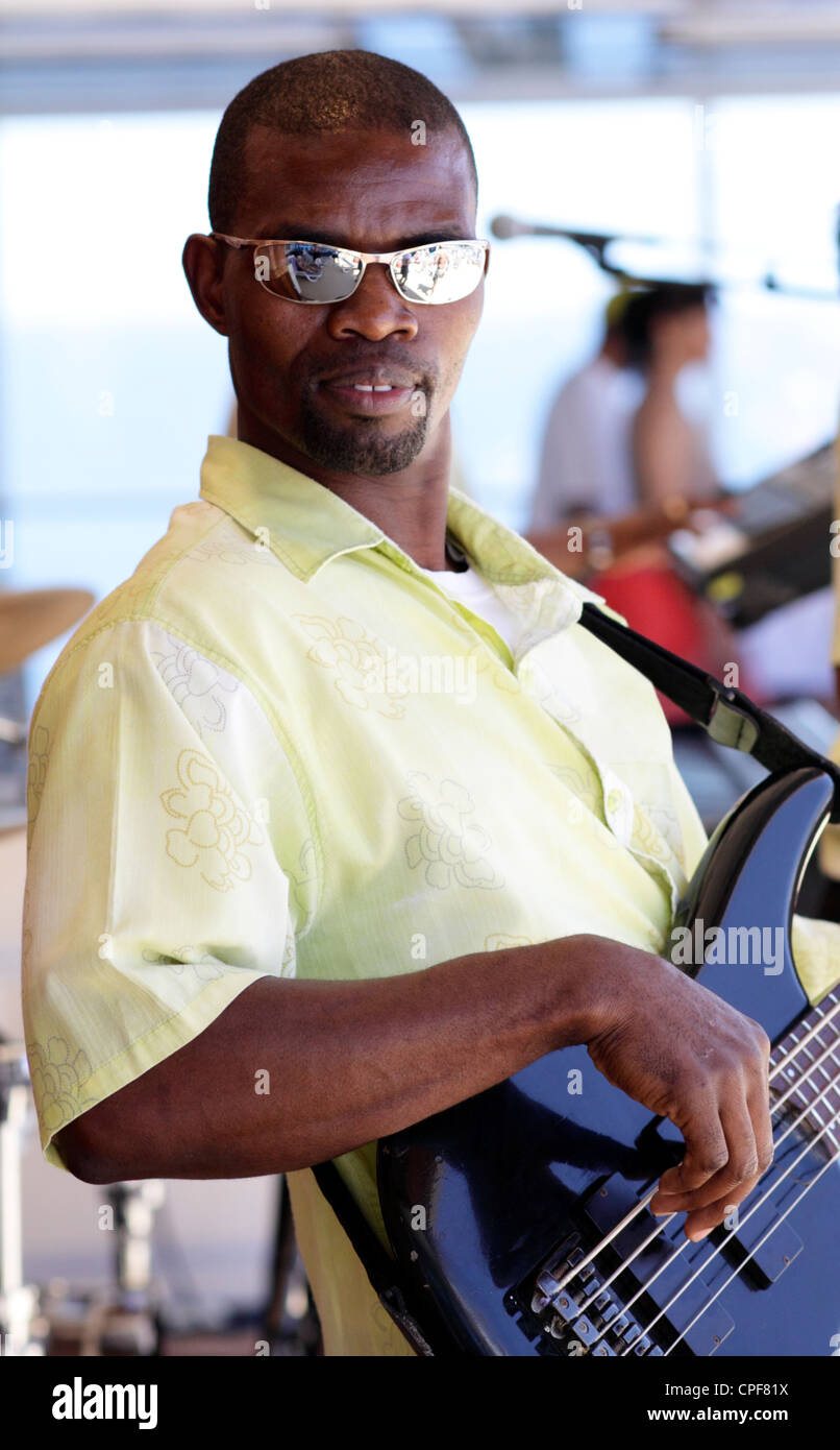 Bass Guitar Player Stock Photo - Alamy