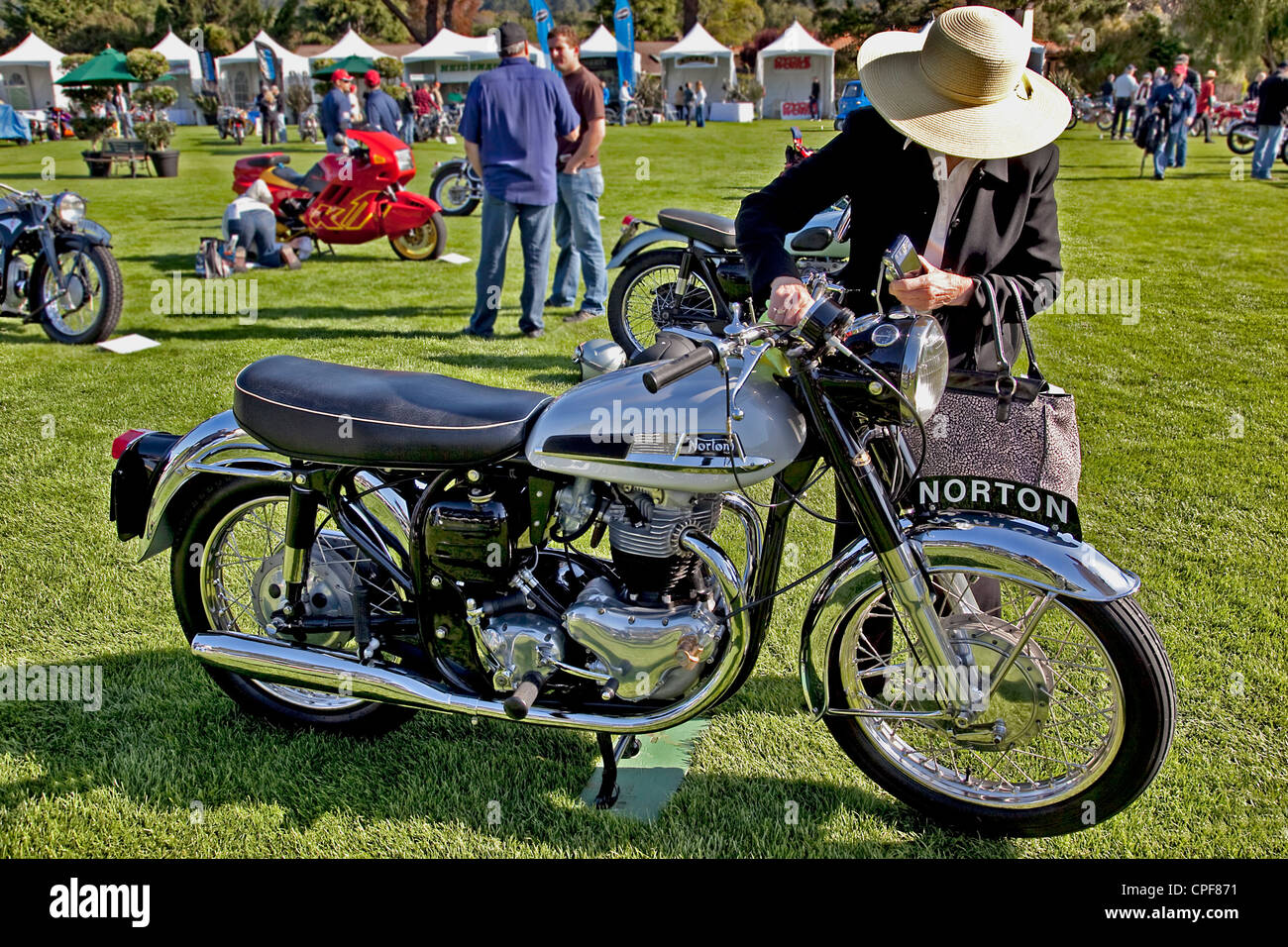Norton at Quail Motorcycle gathering Carmel California USA 5/5/ 2012 Stock Photo