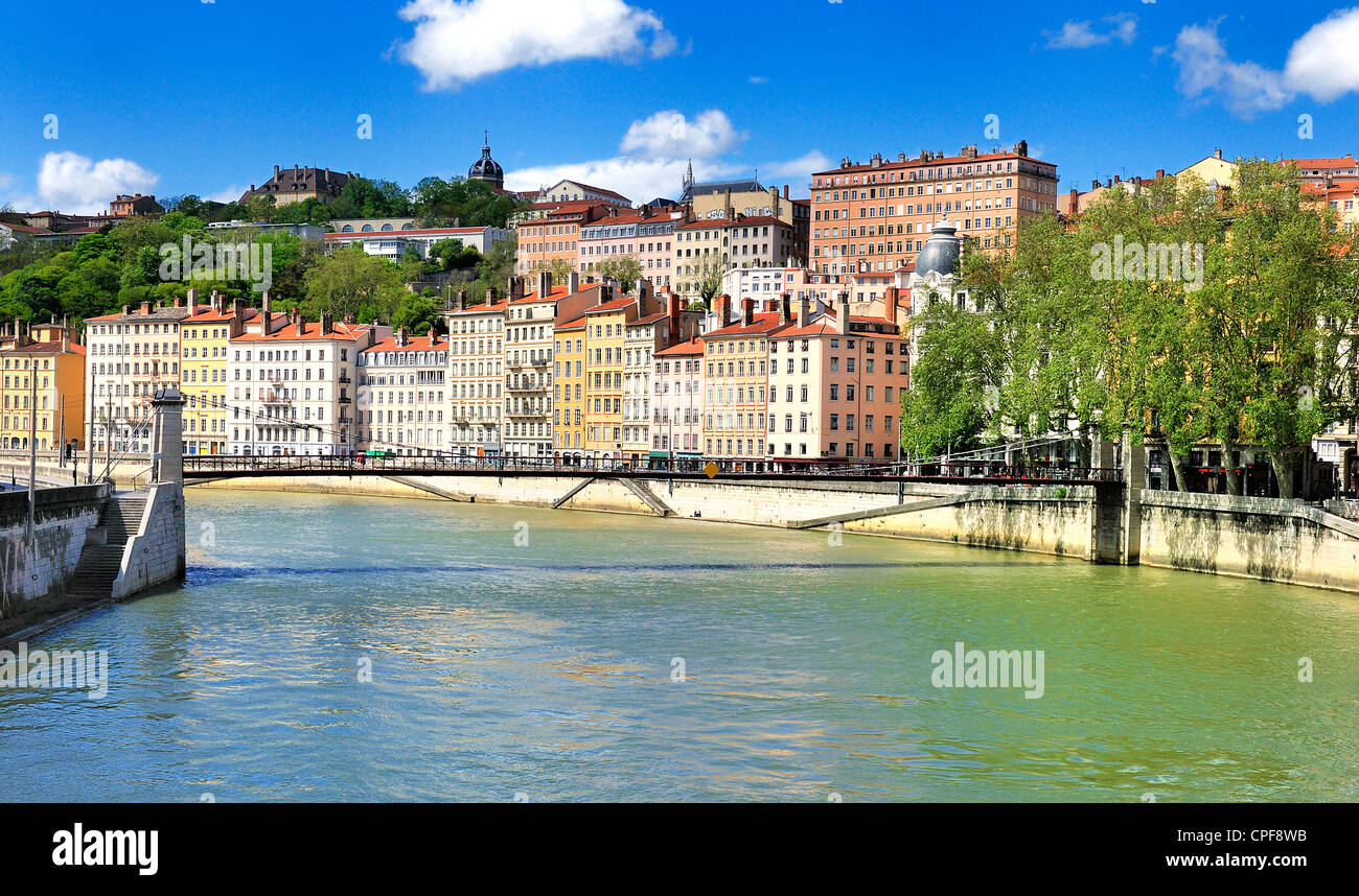 part of the city of Lyon, France Stock Photo