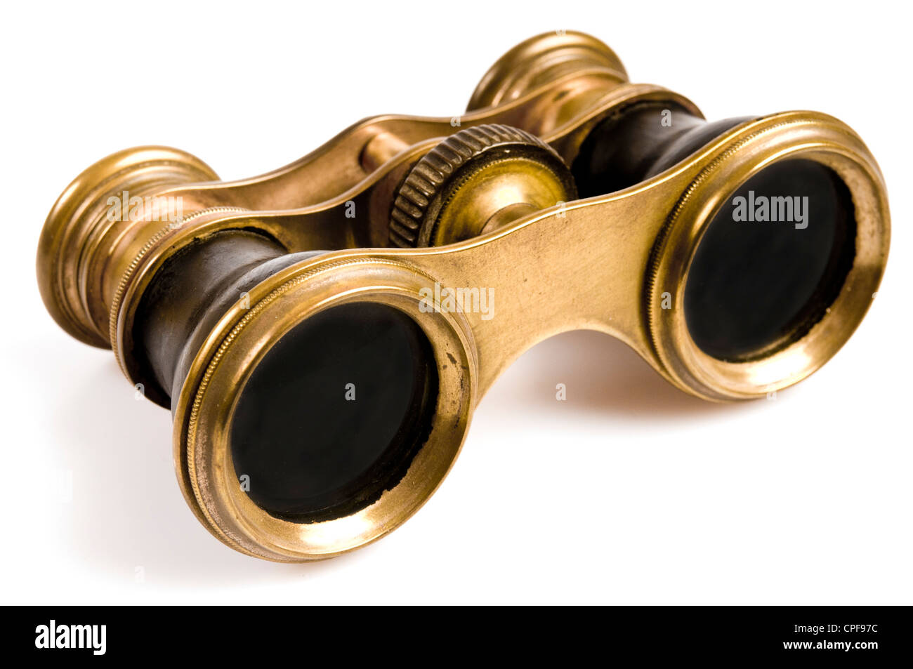 antique brass opera binoculars Stock Photo Alamy
