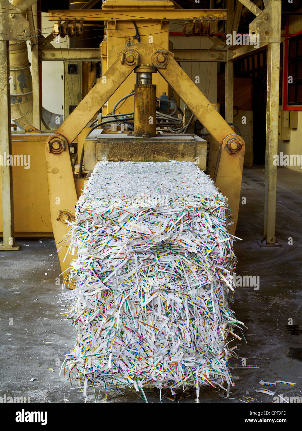 Recycled paper and waste from a printing press in Johor, Malaysia Stock ...