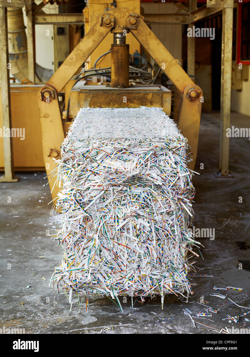 Recycled paper and waste from a printing press in Johor, Malaysia. Stock Photo
