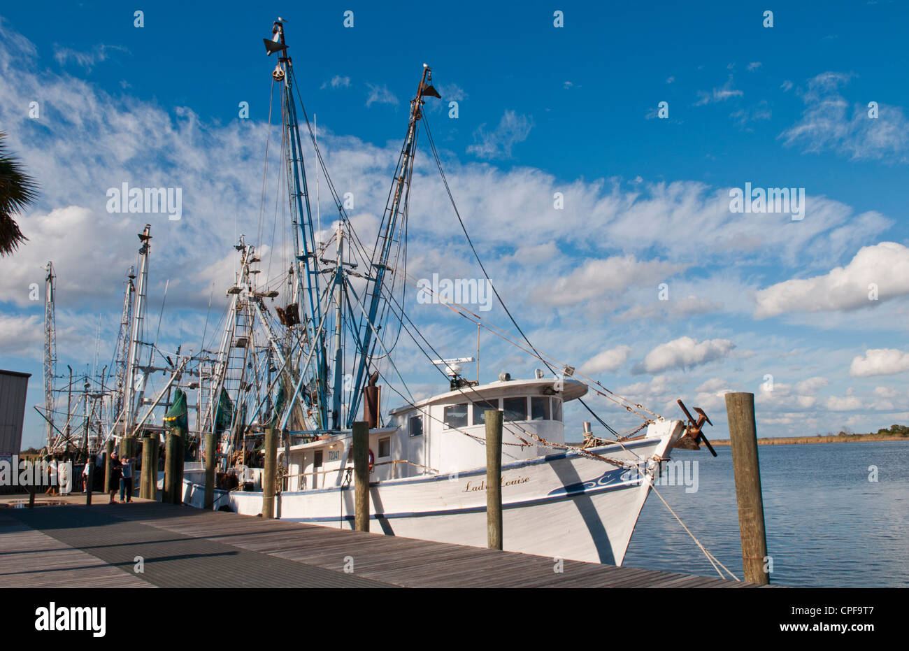 Apalachicola Florida an old Florida town at marina with old weathered