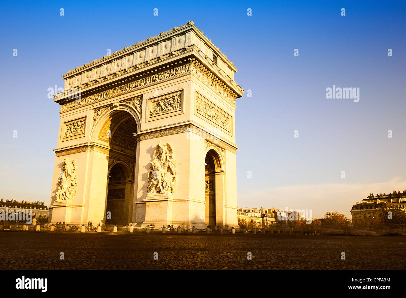 Arch of Triumph on the Etoile place square. Paris, France Stock Photo