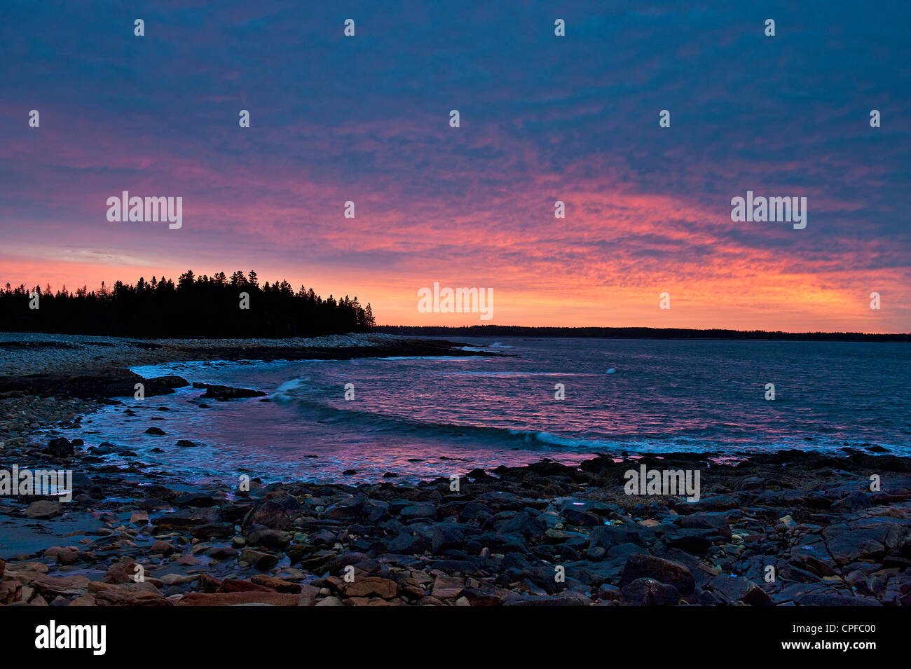 Seawall Beach, Acadia National Park, Southwest Harbor, ME, Maine Stock