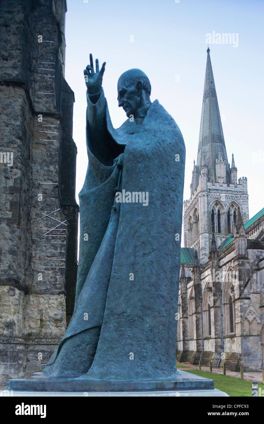 England West Sussex Chichester Chichester Cathedral Statue Of Saint 