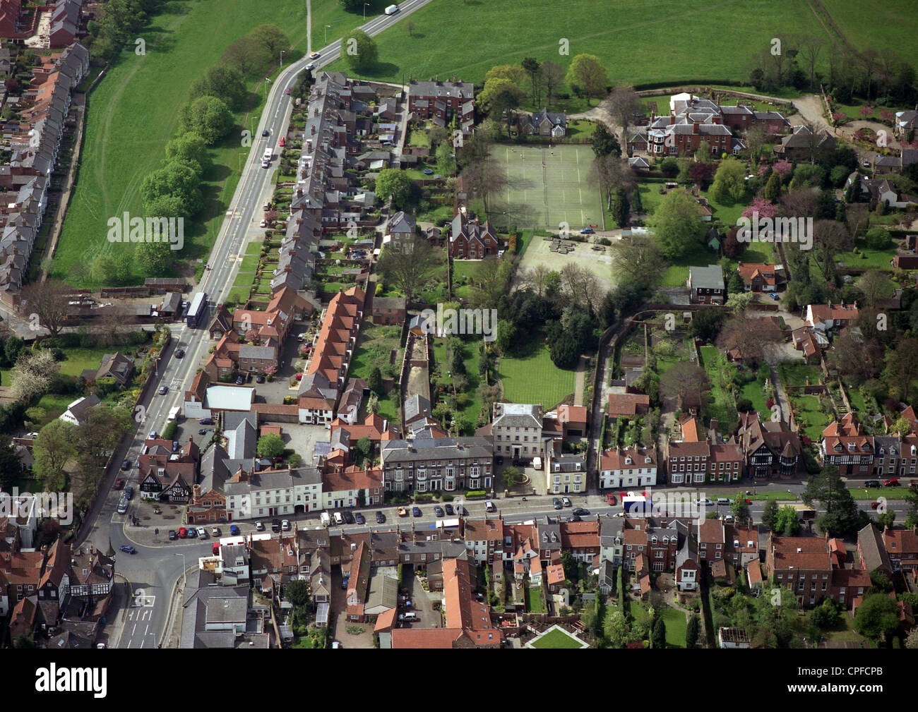 aerial view of North Bar Without in Beverley, East Yorkshire Stock