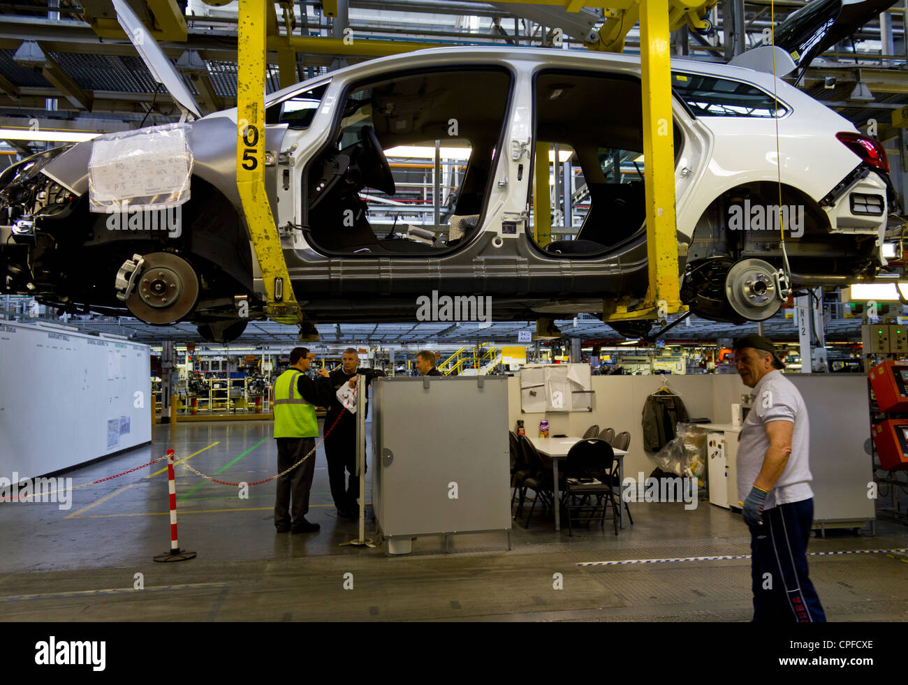 The assembly line at the Vauxhall factory, Ellesmere Port, home of the
