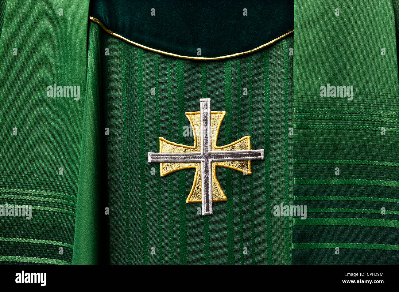 Priests liturgical vestments. Stock Photo