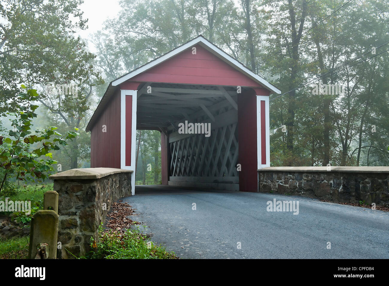 Ashland Covered Bridge, Ashland, New Castle County, Delaware, USA Stock Photo