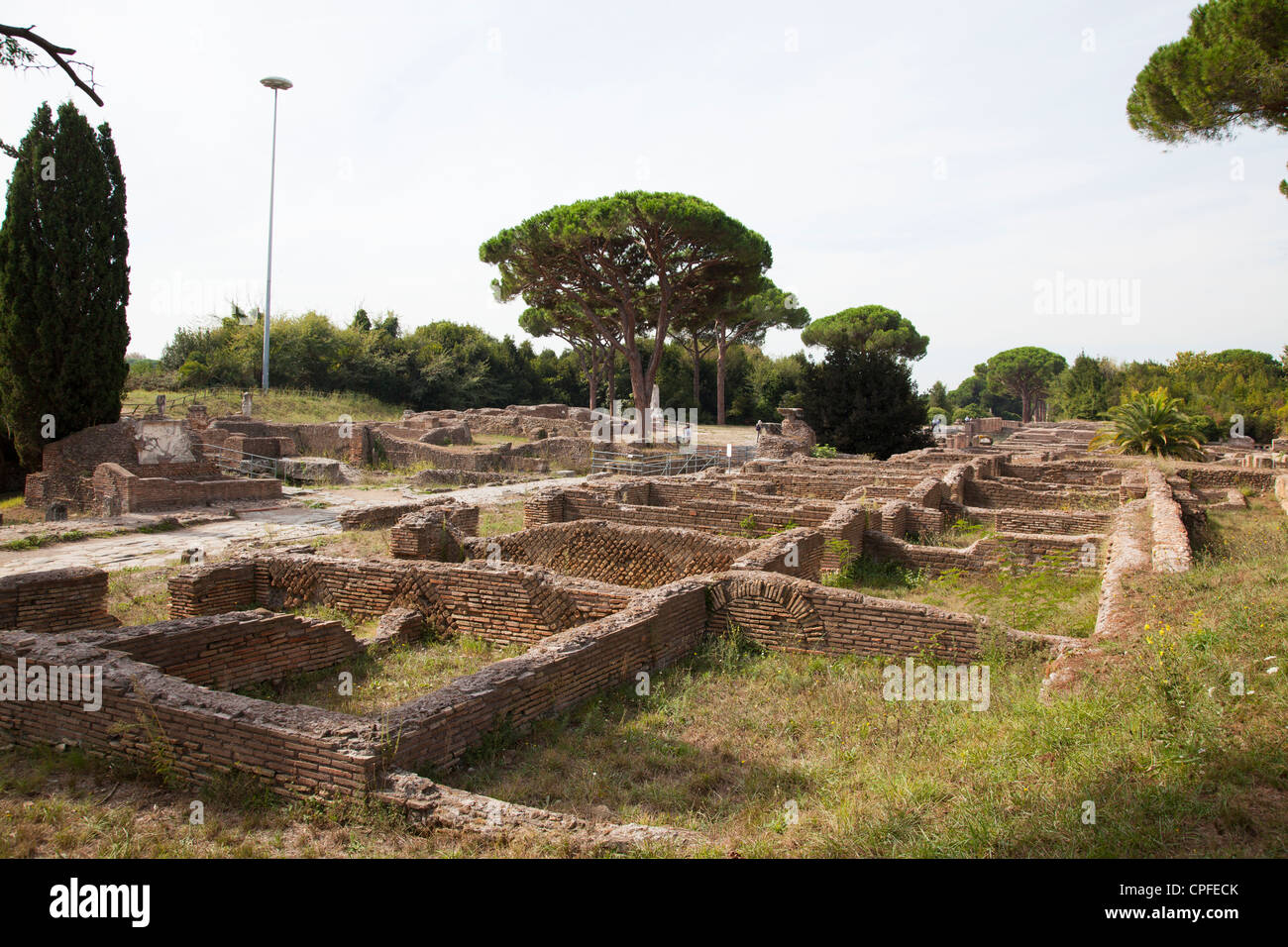 Porta Romana ruins at The ancient roman port town ruin of Ostia near ...