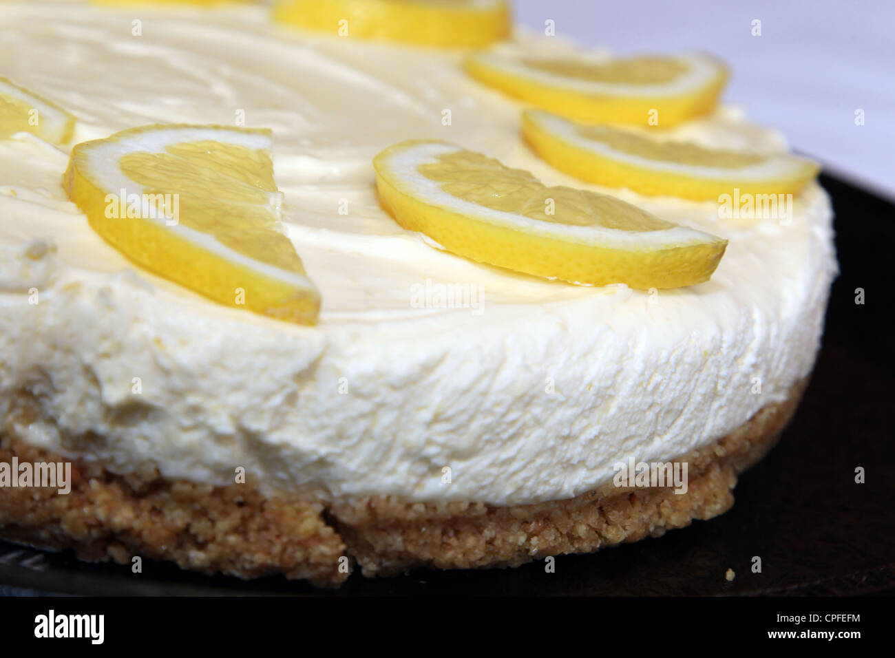Lemon cheesecake Stock Photo