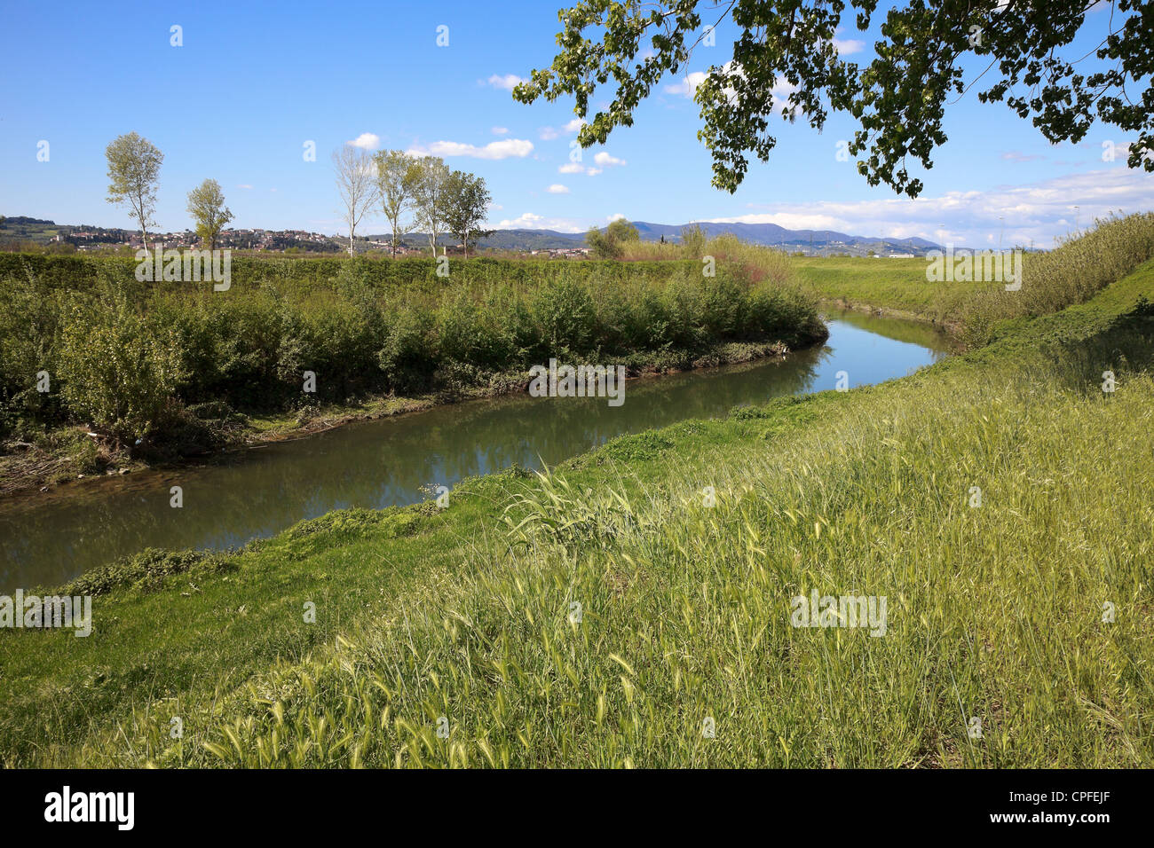 The Bisenzio River, Tuscany Stock Photo