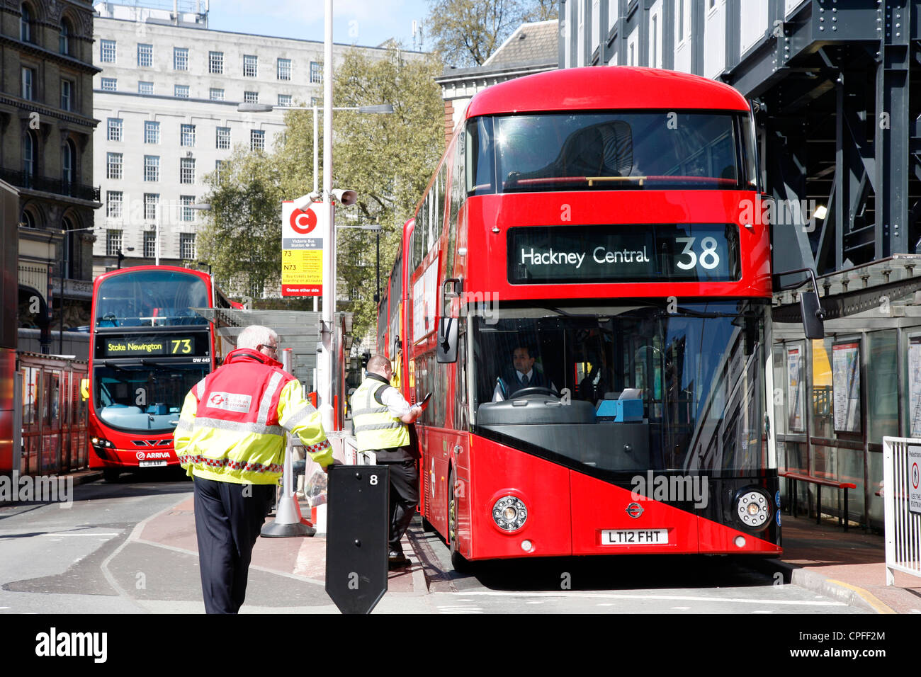 New Bus For London, also called Boris Bus or hybrid NB4L, is 21st century replacement  [Editorial use only] Stock Photo