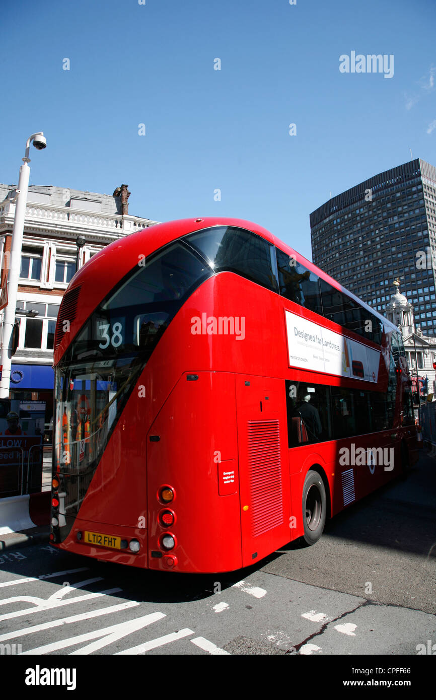 New Bus For London, also called Boris Bus or hybrid NB4L, is 21st century replacement  [Editorial use only] Stock Photo