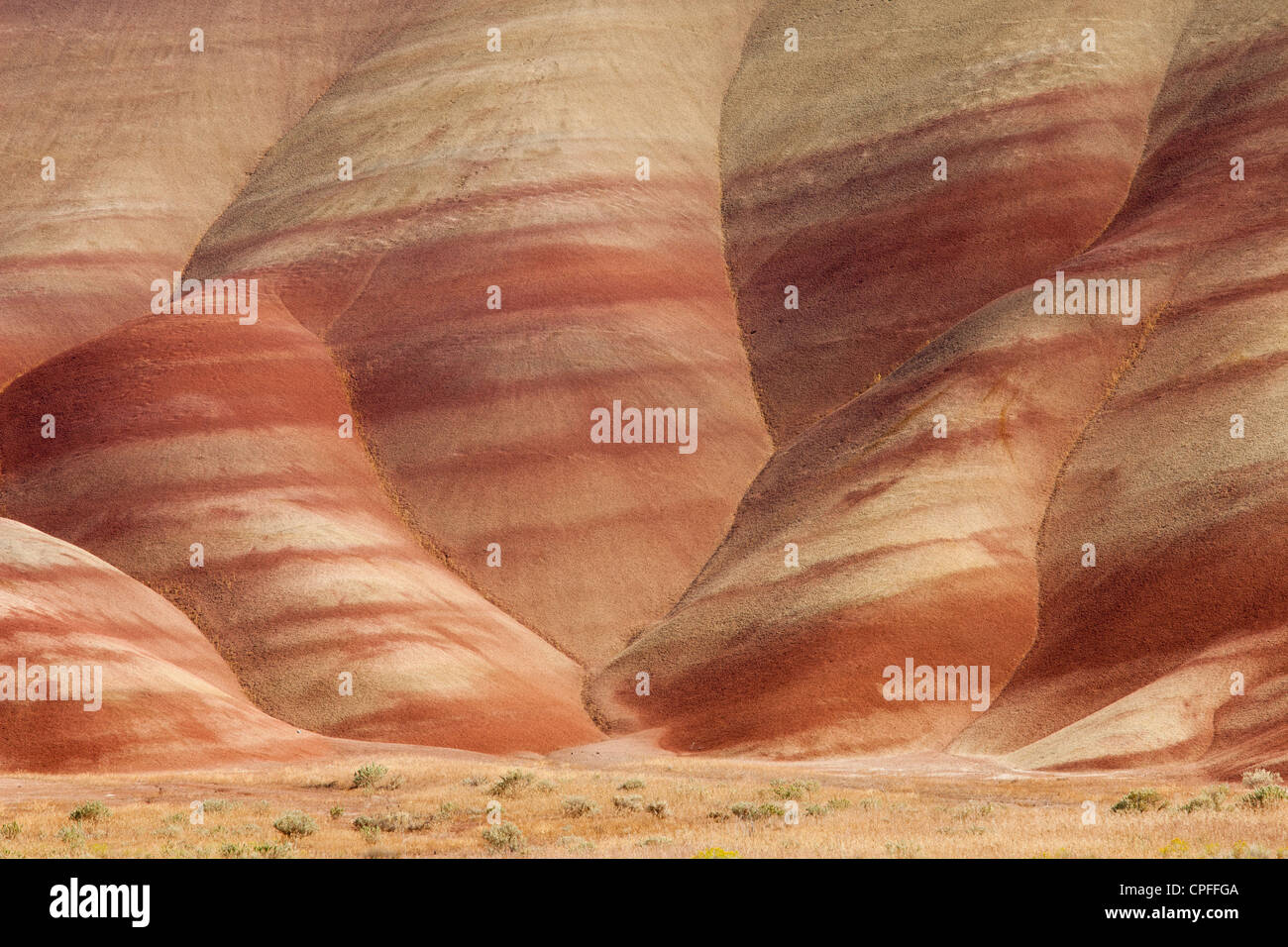 Painted Hills with red laterite soil. Stock Photo