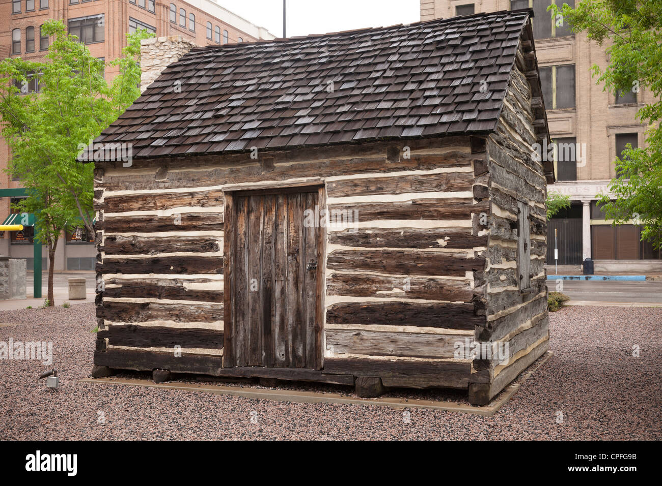 John Neely Bryan Cabin. Dallas, Texas Stock Photo Alamy