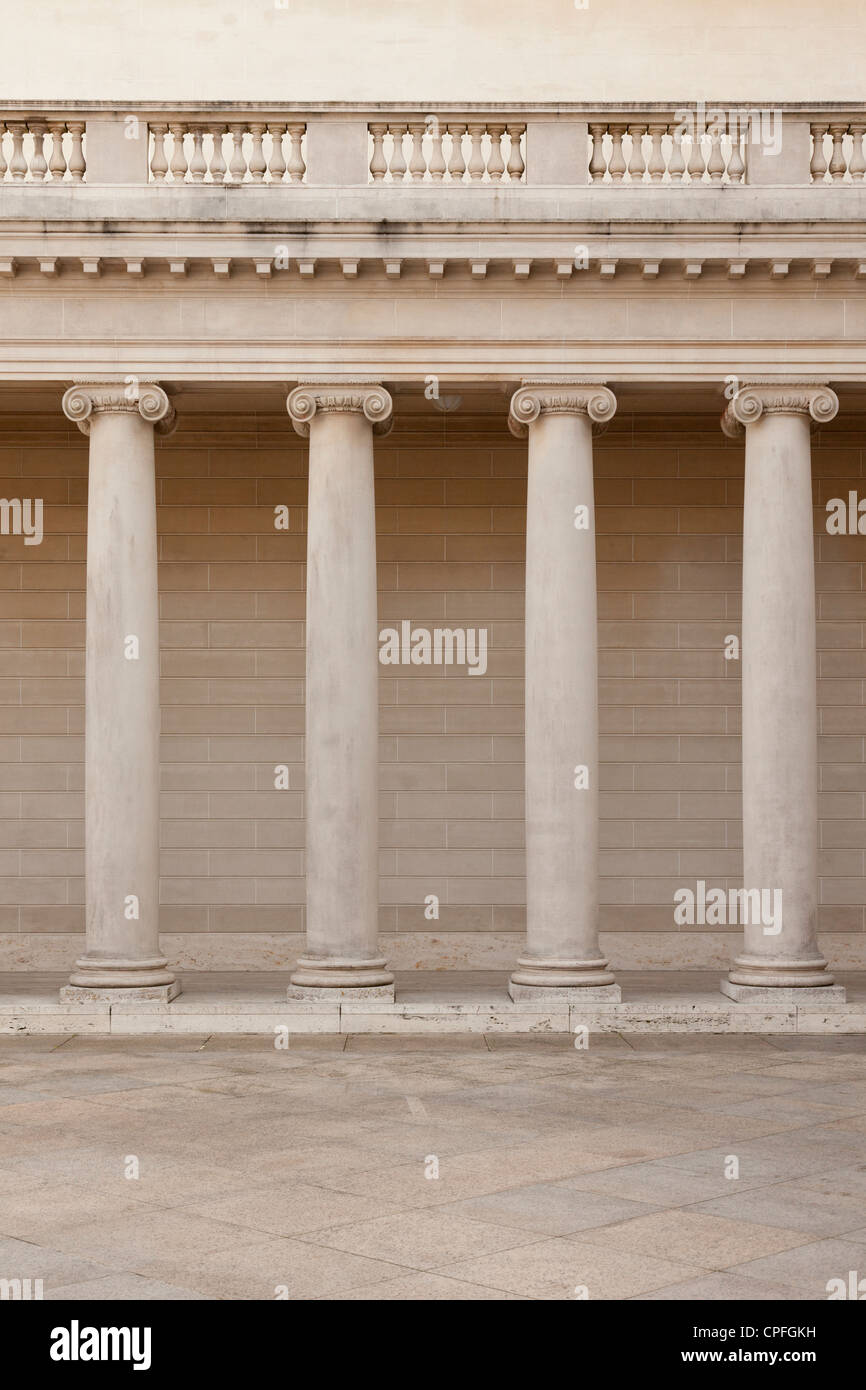 Greek Ionic columns at the Legion of Honor. San Francisco, California